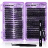 Lash Clusters Kit 570Pcs Individual Cluster Lash Extensions Kit 40D+50D+60D+80D+100D+150D