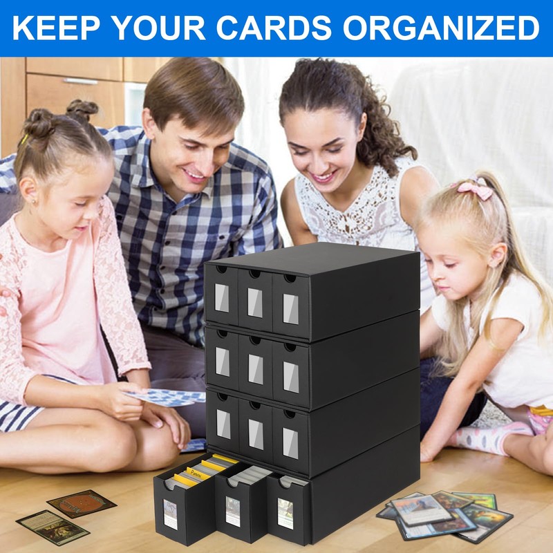 12000+ Trading Card Storage Box for Commander Display, Card Deck