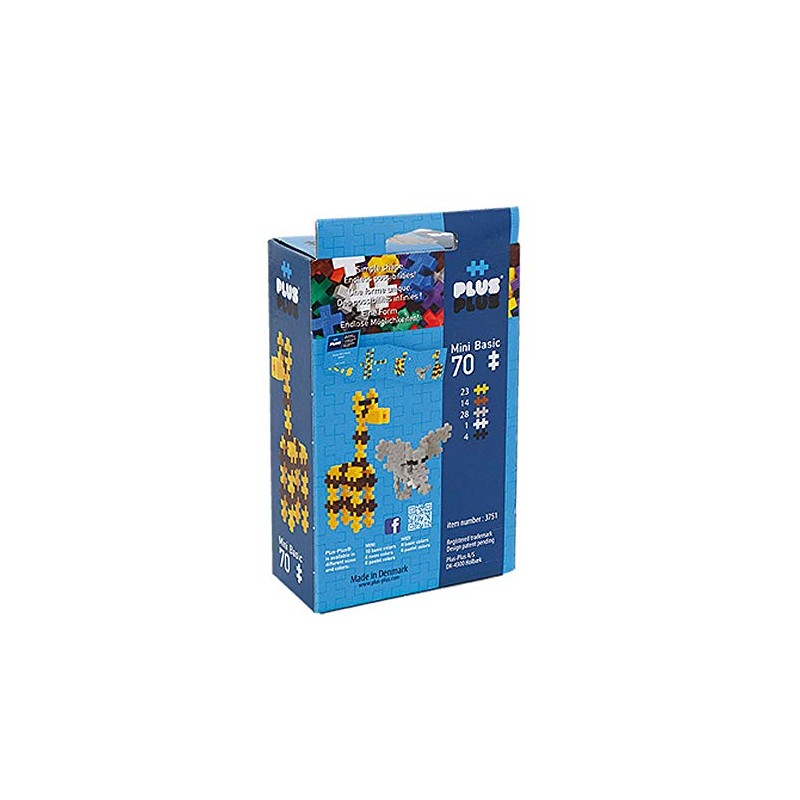 Plus-Plus 300.3751 9603751 Geniales Konstruktionsspielzeug, Basic, Safari, Bausteine-Set, 70 Teile,