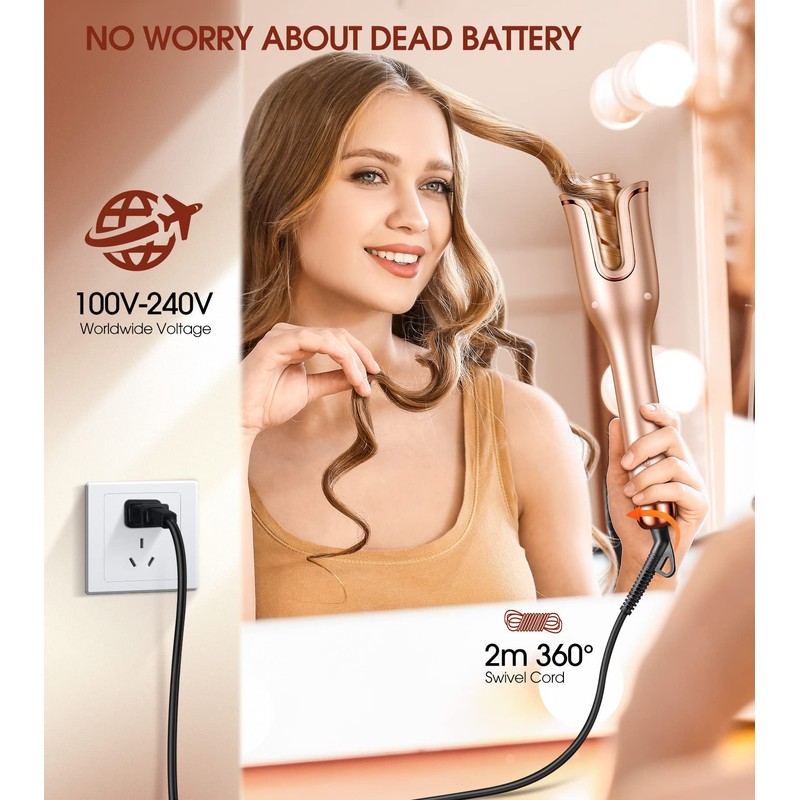 Automatic Curling Iron, Professional Automatic Hair Curler with 1" Curling