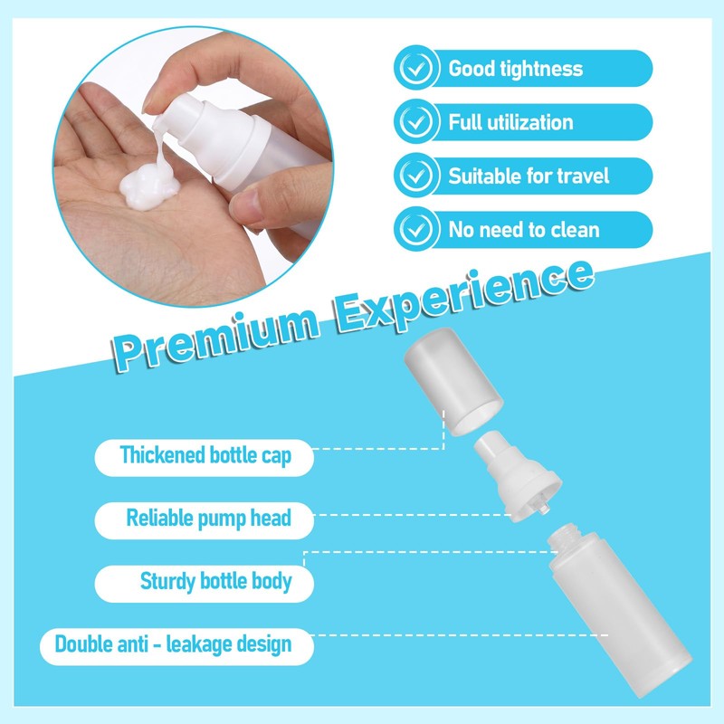 3 Pcs Small Spray Bottle Refillable Airless Pump Bottle 1oz/30ml