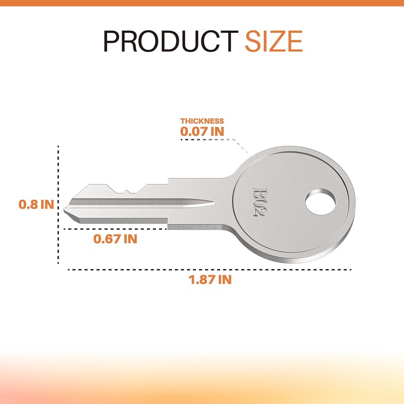 B02 Replacement Keys 4 Pack for Husky & Dewalt Tool