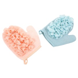 Ipetboom 2pcs Double Sided Exfoliating Mitts Durable Shower Puff Back Scrubber for Skin Exfoliation Adult Sized Design for Men and Women Enhancing Your Bath Experience