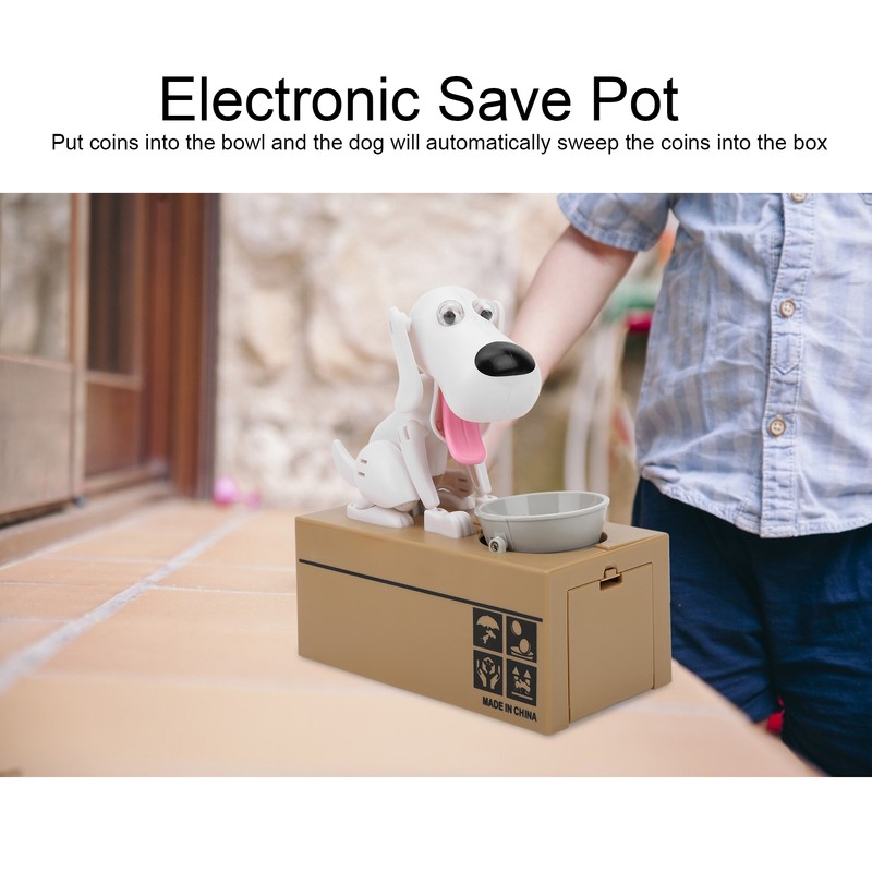 Saving Pot Electronic Money Box Robotic Dog Coin Bank Automatic