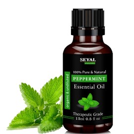 Seyal Peppermint Essential Oil Pure and Natural Therapeutic Grade, Undiluted Perfect For Aromatherapy, Relaxation, Skin Therapy & More (15ml)