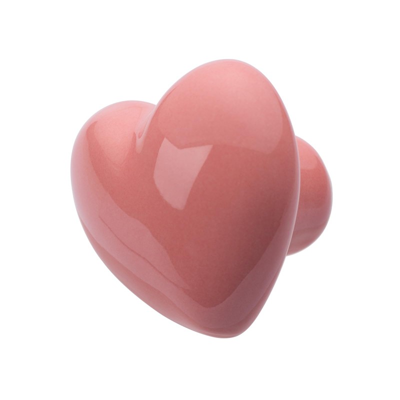 NAKUPENDA Pack of 6 Furniture Knobs Heart Shape Ceramic Cabinet