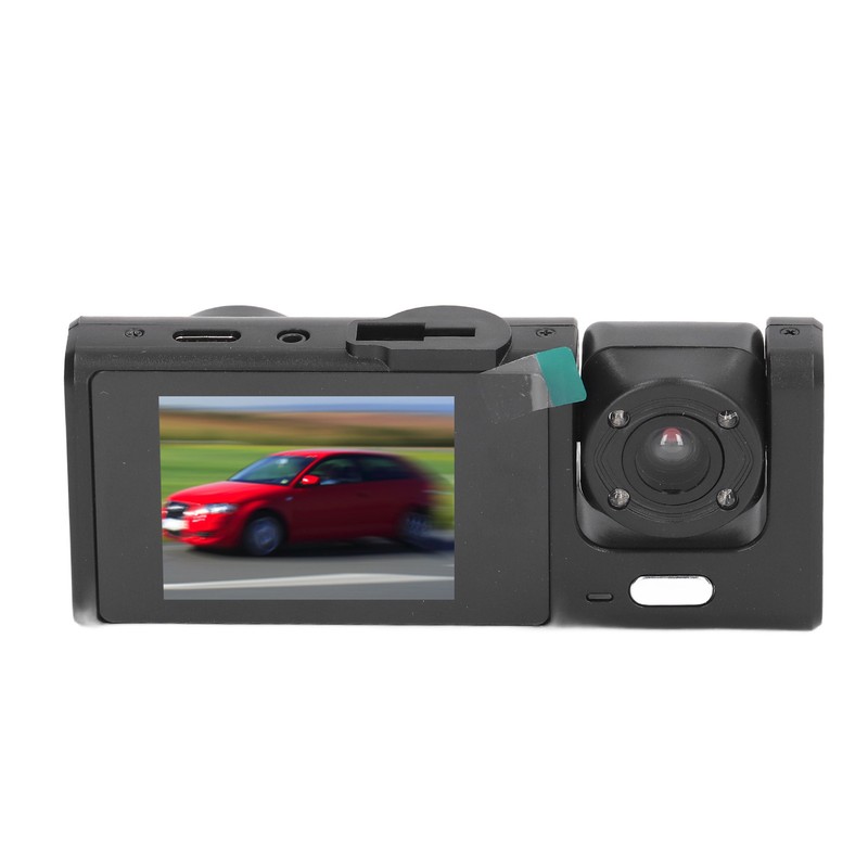 Car Traffic Recorder Night Vision 320mAh 3 Lens Front Rear