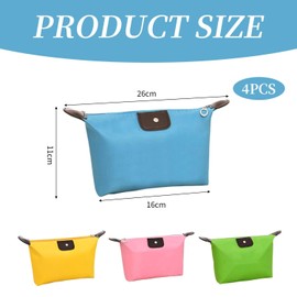 4 Pieces Travel Cosmetic Bag, Skin Care Product Storage Bag, Portable Cosmetic Bag, Women's Toiletry Bag, Foldable Bag