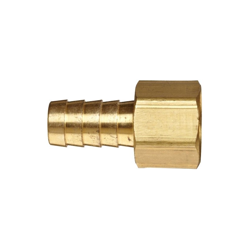 Anderson Metals 57002-0804 Brass Hose Fitting, Connector, 1/2" Barb x