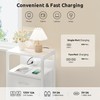 Lazzanto NightStand Bedside Charging Table Bedroom - White Night Stand