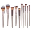 Healeved Kit De Brochas De Maquillaje 10 Piezas Cepillo Cosmético