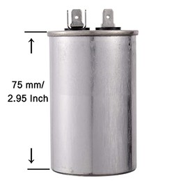 BOJACK 25 uF 370V 450V AC CBB65 Condensador redondo de arranque para motor y ventilador 25 MFD 10000AFC