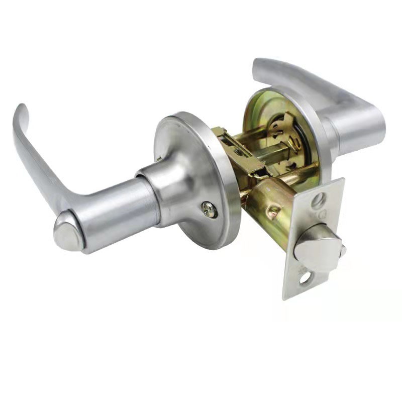 Door Handle Lock Aluminium Alloy Safety Bar Lock Kit with
