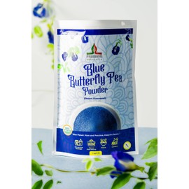 Pure Butterfly Pea Flower Powder, 100% Pure Natural Food Coloring, Non-GMO, Vegan, Retort Processed, Antioxidant-Rich, Blue Lotus Flower Powder