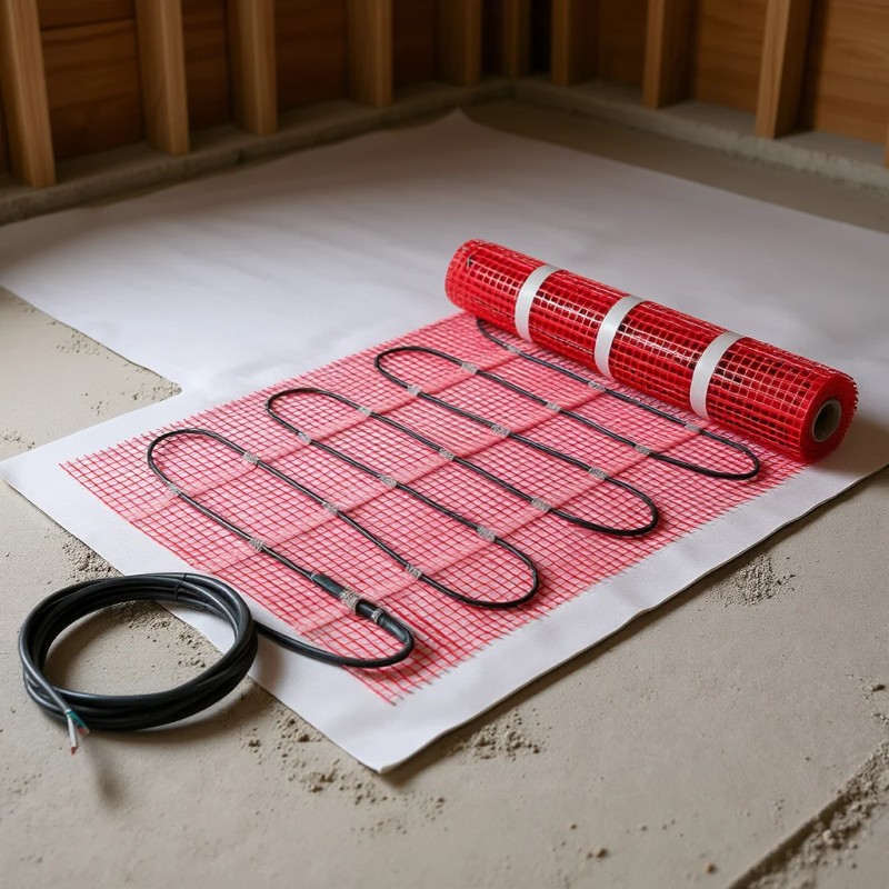 Radiant Heating Mat 15 Sq Ft Self Adhesive 120V For