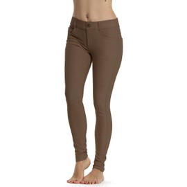 Prolific Health Women's Jean Look Jeggings Tights Yoga Many Colors Spandex Leggings Pants S-XXL (X-Large, Camel)