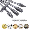 Mesee 10 Pieces Tungsten Carbide Rotary Burrs, Long Reach Double