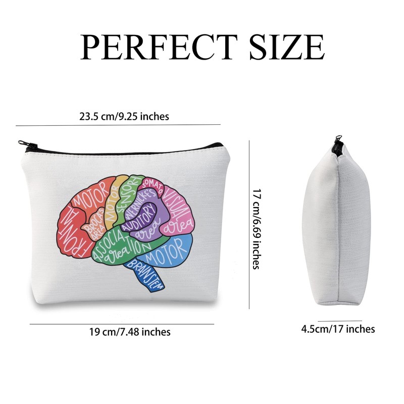 G2TUP Brain Anatomy Gift Neuroscience Cosmetic Bag Neurology Nurse Makeup