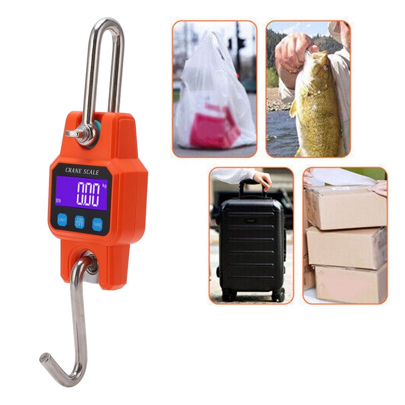 Hanging Scale Digital Display Backlight Screen 300KG Range Weighing Tool