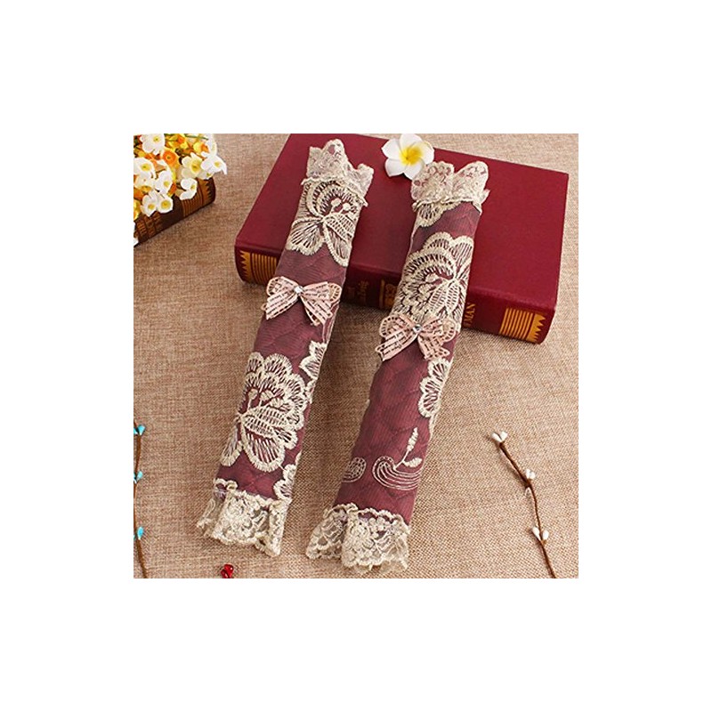 Luxury Lace Embroidery Refrigerator Fridge Door Handle Cover Handles Protector,