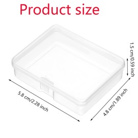 WADY Contenedores Pequeños de Plástico Transparente Con Tapa Con Bisagras Para Almacenamiento de Objetos Pequeños, 24 Cajas de Almacenamiento Rectangulares de Plástico,Organizadores de Abalorio Vacías