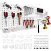 FZK Peg Board, 74PCS Metal Pegboard Wall Organizer Kit. Heavy