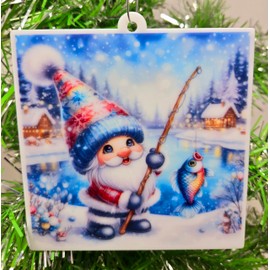 Fishing Gnome Ornament