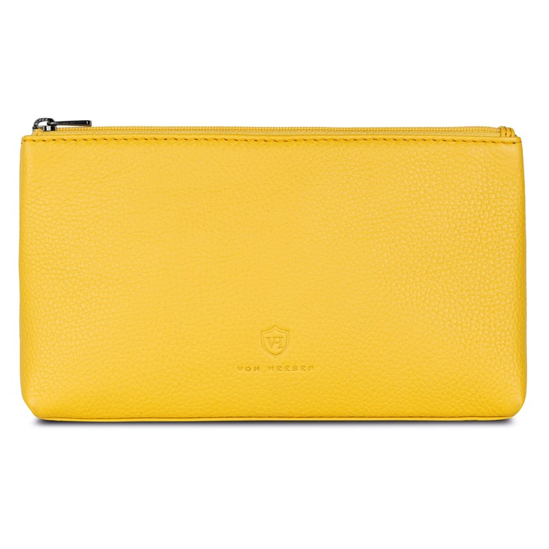 VON HEESEN Cosmetic Bag Toiletry Bag, yellow, medium / 1