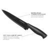 Gourmetop Kitchen Knife Set with No Drilling Magnetic Strip for