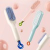 Self-Cleaning Hair Brush Hair Volumizing Paddle Brush DD-12753 White 6ea