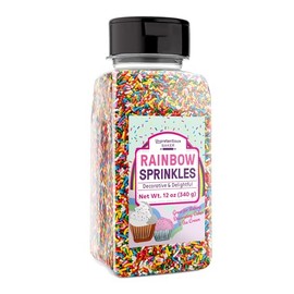 Unpretentious Rainbow Sprinkles 2 Cup Shaker Jar Colorful & Bright Jimmies for All Festive Occasions (12 Ounce)