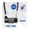 NBYT 4 Digit Cable Combination Padlock with Long Shackle -