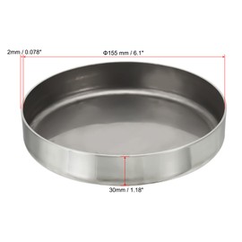 PATIKIL Pipe End Cap,1Pcs 304 Stainless Steel Tube End Caps Round Fitting Cap 159mm / 6 1/4inch OD Polished Pipe Cover Silver for Plumbing HVAC Industries Metal Tubing Water Gas Welding