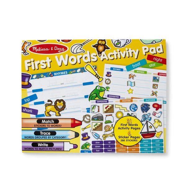 Melissa & Doug First Words Activity Pad - 288 Stickers to Match