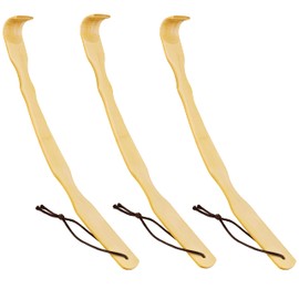 Renook Back Scratcher Bamboo - 3 PCS 17'' Wooden Back Scratchers Long Handle,Back-Scratcher for Men, Women & Kids, Body Itching Assistant, Best Gifts for Friends and Family.