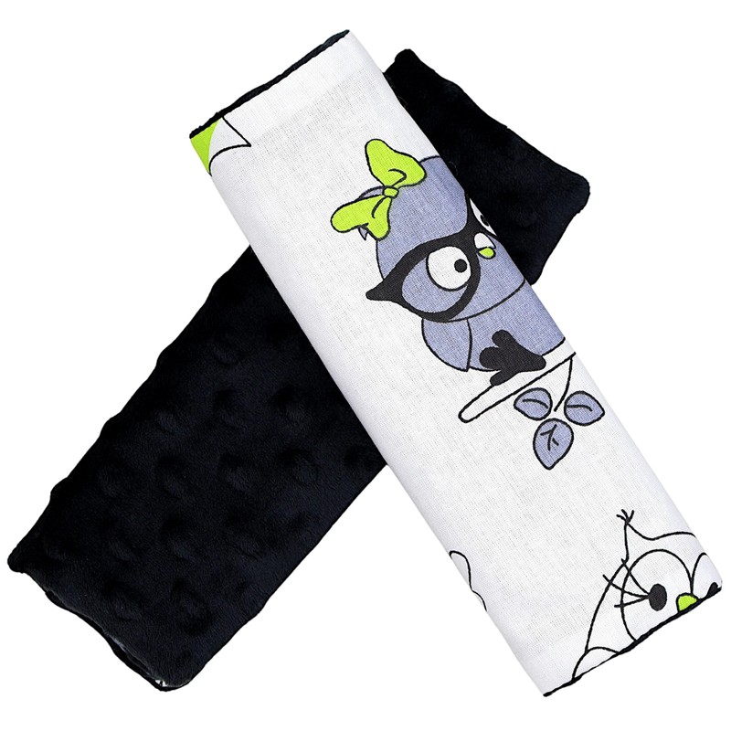 TupTam Children's Car Seat Belt Protector Pack of 2 Owls