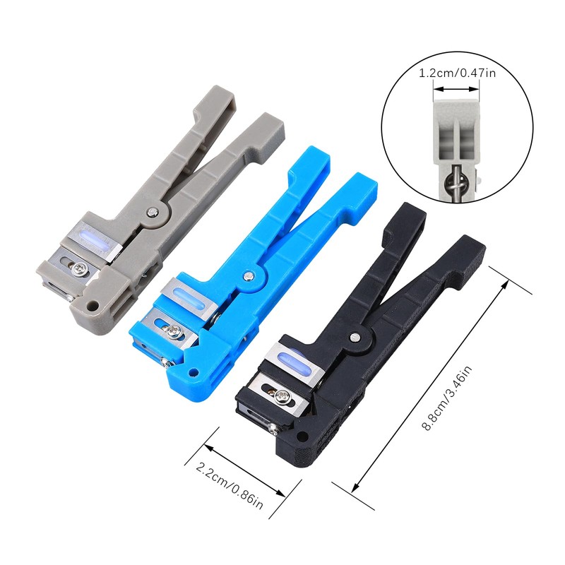 Fiber Optic Cutter Tool, 3 Pcs Coaxial Cable Stripper Cable