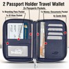 Snazzy Hawk RFID Travel Wallet Passport Holder w/Zipper - Organizer