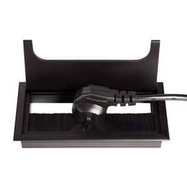 So-Tech® CAVO Cable Grommet 280 x 80 mm Square Aluminium Black Anodised Cable Pass