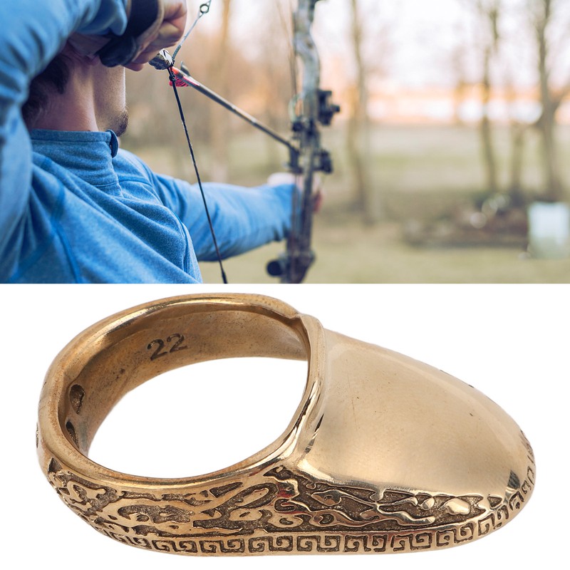 Archery Thumb Ring Universal Archery Shooting Metal Brass Finger Guard