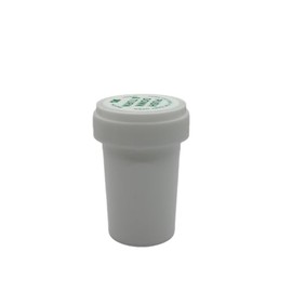 White Plastic Vials with Child-Resistant Caps, 20 Dram - 3 Pack