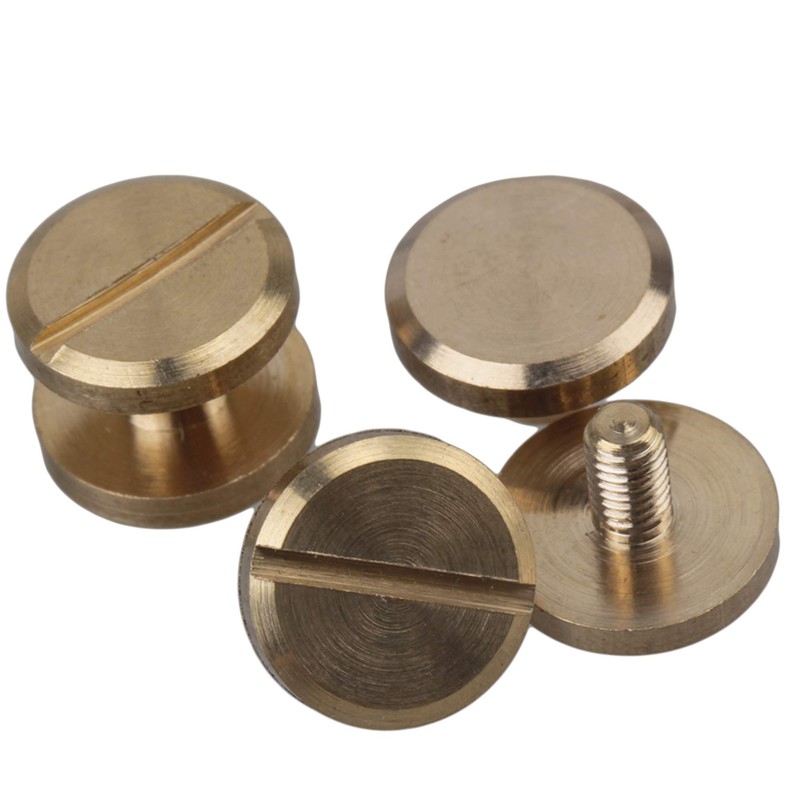 RDEXP Solid Brass Flat Head Nail Rivets Chicago Screws and