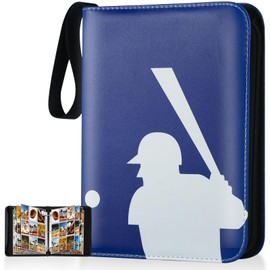 Baseball Card Binder 900 Pockets, Trading Card Binder with Zipper, Sports Card Binder Collectible Trading Card Albums Fits Cards with 50 Removable Sleeves