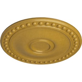 Ekena Millwork CM19FOIGS Foster Ceiling Medallion, 19 1/8"OD x 1"P (Fits Canopies up to 5 5/8"), Hand-Painted Iridescent Gold