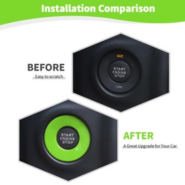 RT-TCZ for Jeep JL Push Start Stop Button Cover Trim Ring for Jeep Wrangler JL JLU Gladiator JT 2018-2024 Green Interior Accessories