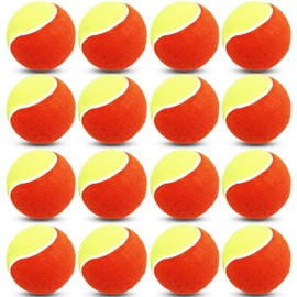 AXKAL Tennis Balls Bulk Orange for Kids Dogs Practice Low Compression Stage 9 16 Pack, Tennis Balls Non Slip Rubber Good for Beginner Training Ball Tool (16 Pack-Orange)