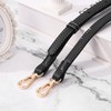 TIXIPEM 1Pcs Adjustable Leather Purse Straps 51.2 inch, Black, Gold