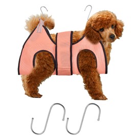 Granvoo Pet Care Hammock for Dogs Cats, Dog Care Harness, Breathable Dog Care Sling, Dog Care Restraint Bag for Pet Care, Washing Nail Cutting (XS, Pink)