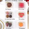SLShePack 3¼"X3¼X1½ 25PCS Clear Mini Donut Boxes Cookie Boxes Soap