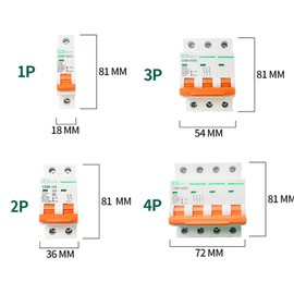 PLKXSEYUJ DC Solar PV Circuit Breaker 1P 2P 3P 4P 250v/500v/750v/1000v MCB Mini Protector 6A 10A 20A 25A 32A 40A 50A 63A 80A 100A 125A(4P,40A)